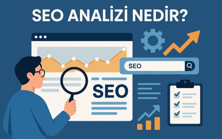 SEO analizi ve web sitesi denetimini anlatan teknik SEO görseli